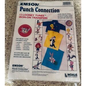 Vintage Emson Punch Connection 12 Looney Tunes Iron-On Transfers Kit 2522 NEW